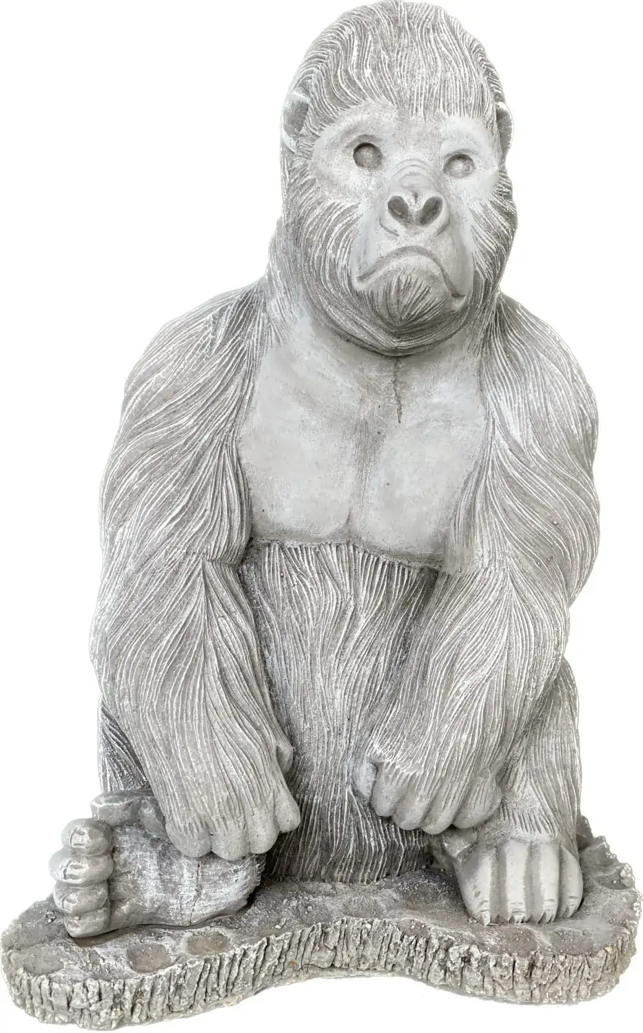 Artikelbild 12 des Artikels “Barney - Gorilla, sitzend, auf Sockel, 40 cm H | Steinguss “